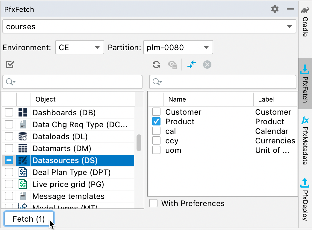 fetch data source attributes