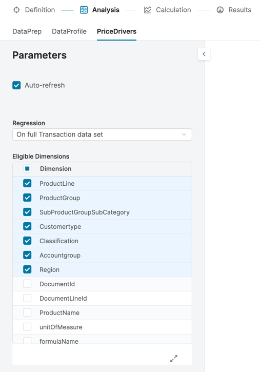 model analysis pricedrivers