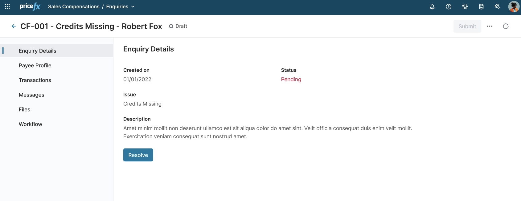 standalone tab detail