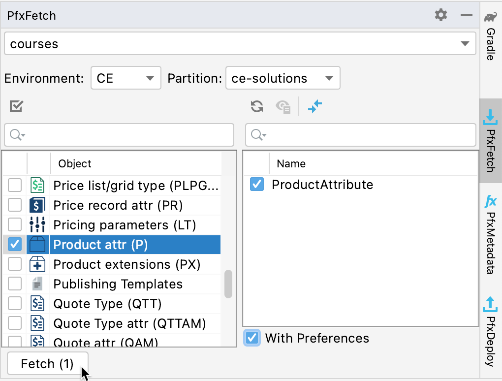 fetch product attributes