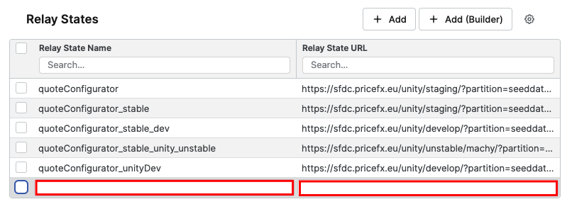 RelayState Builder Section