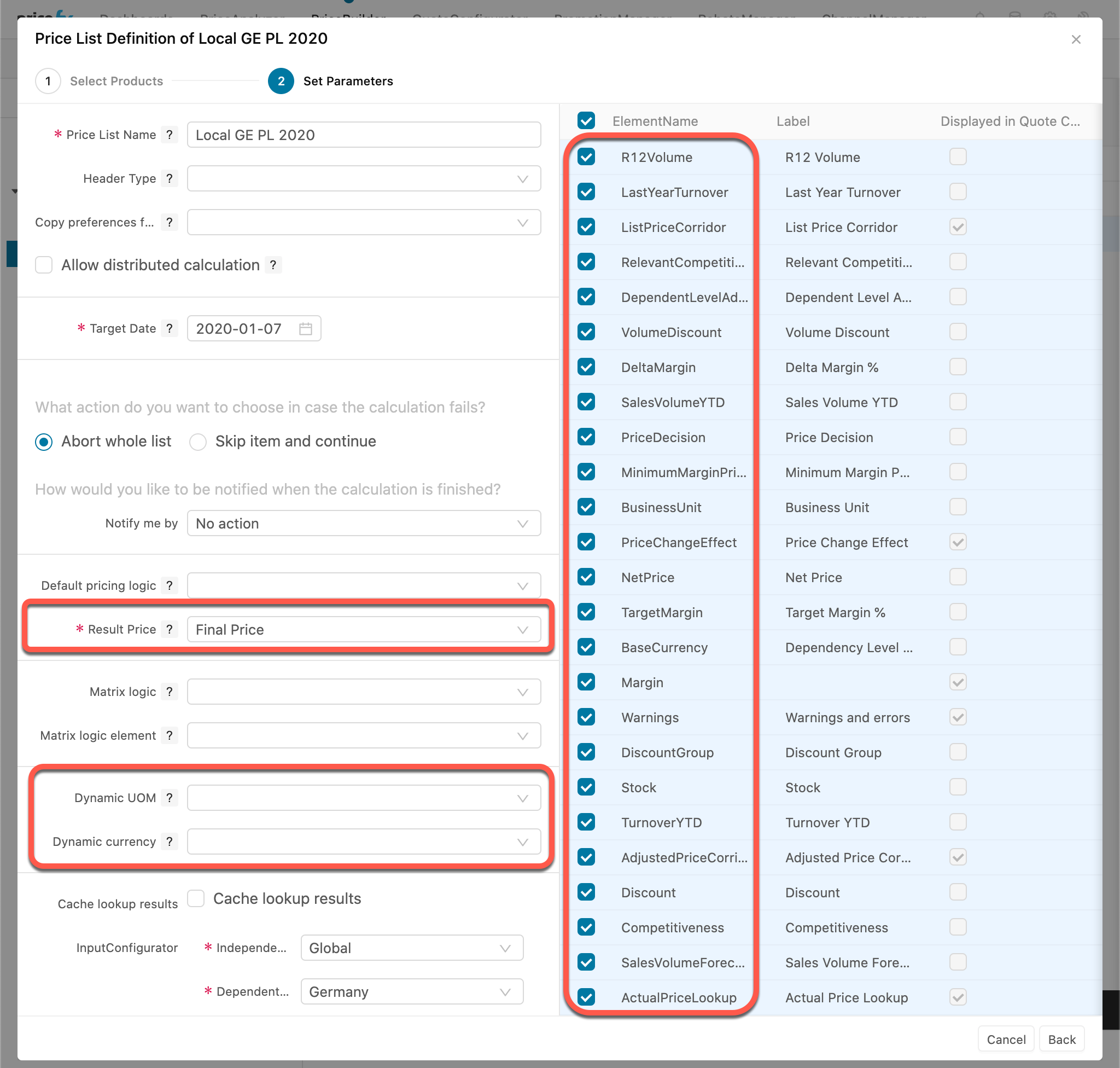 PricelistDefinitionMapping