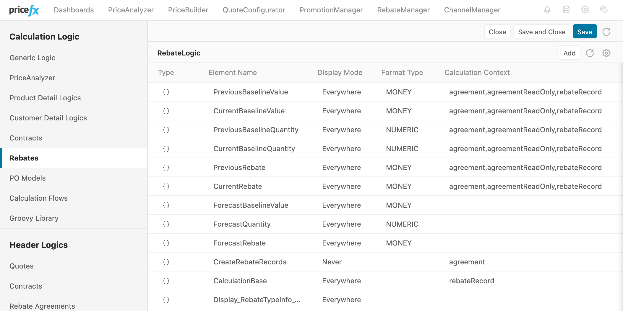 rebate logic detail
