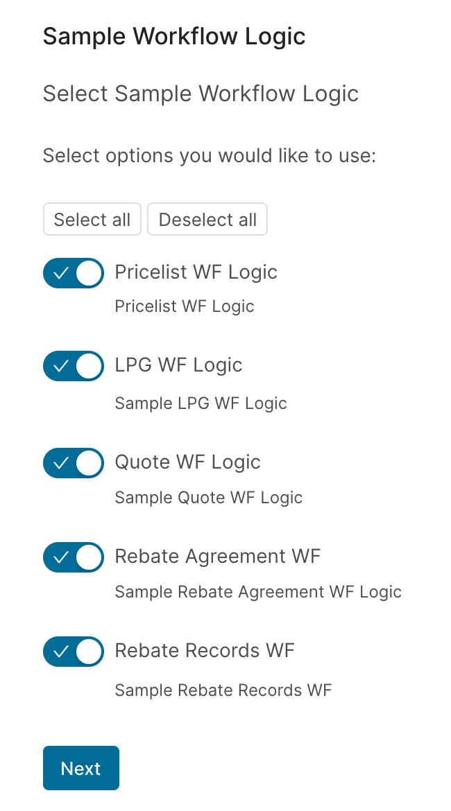 installation step sample workflow logic