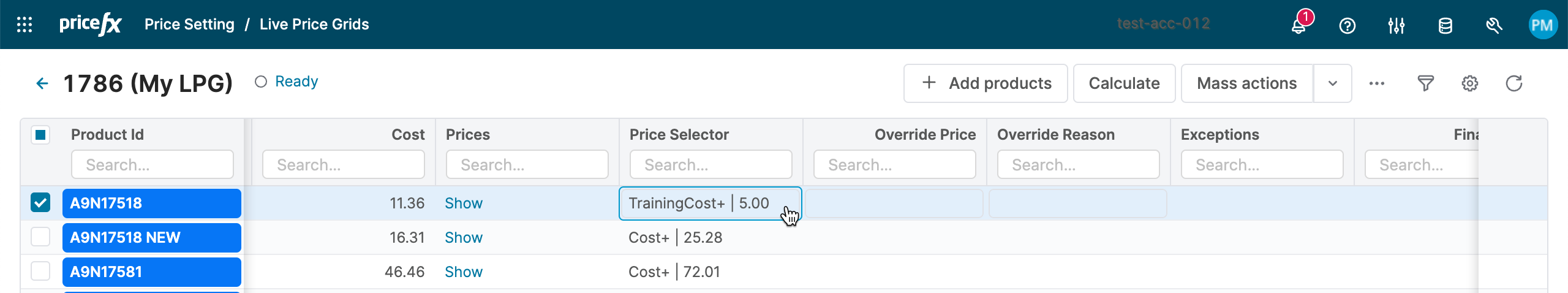 lpg result no parameter