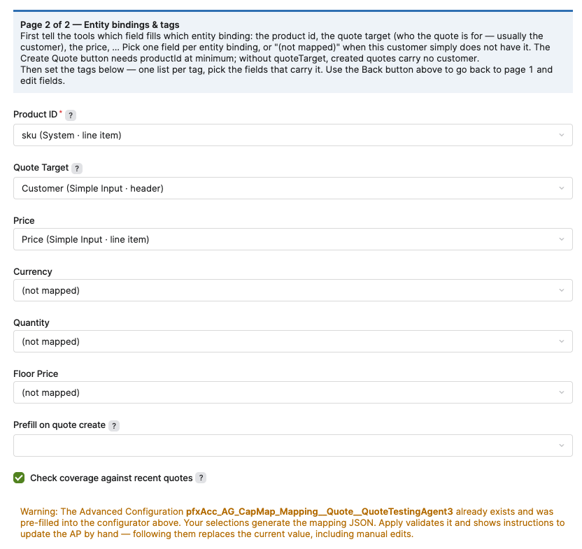 Quote Discovery Wizard Page 2